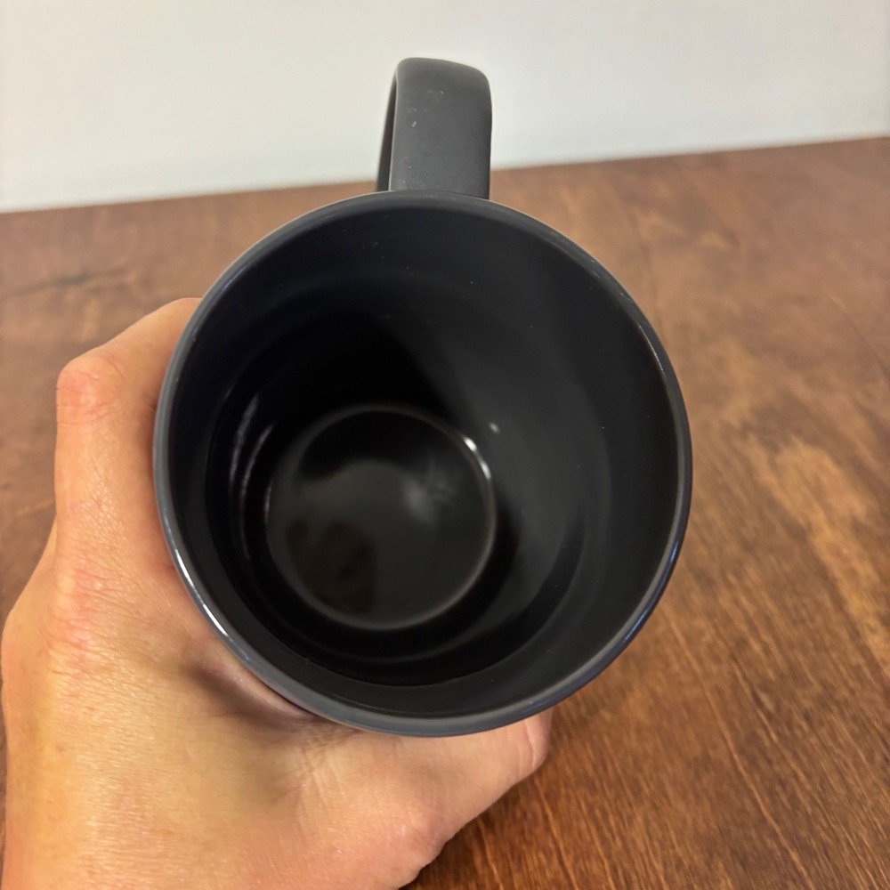 Oracle Coffee Mug Dark Gray Black Cork Bottom Spellout Excellent - Picture 6 of 9